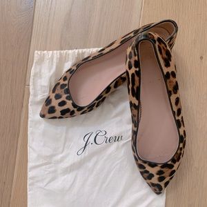 J.Crew animal print flats